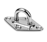 WENYOG Placa de Ojo 1/3/5 Uds. Placa de ojo de gancho pesado forma de diamante anillo de suspensión de montaje en pared de techo de acero inoxidable(M5,5pcs)