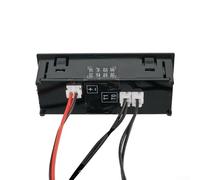 wenyouya 12V 3in1 Vehículo Coche Kit Digital Pantalla LED Termómetro Voltímetro Reloj Rojo Verde Azul Multi Color Temperatura Voltaje Monitor Tablero Indicador Automotriz (Verde)