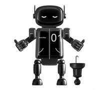 wenyouya Ventilación de aire compatible con robot de dibujos animados para soporte de teléfono de coche con principios de estabilidad avanzados y características de fácil ajuste (negro)