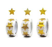 Wenyue 1500 Piezas Pegatina Estrella Dorada,Pegatinas Estrellas Pegatina Niños Recompensas Estudiante Profesor,Pegatinas de Estrellas Doradas,para Scrapbooking, Tarjetas de Felicitación, Regalos