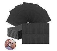Wenyue 60 Piezas Baberos Dentales Babero Impermeable Negro Baberos de Tatuaje Desechables Baberos Desechables Adultos 2 Strati di Tessuto + 1 Strato di Film PE para Tatuajes (33 * 45 cm)