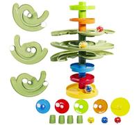 WEofferwhatYOUwant Torre Bidireccional de Bolas - Puentes Dobles Verdes - Desafía la Planificación Temprana - Juego Educativo para Niños Desde 9 Meses