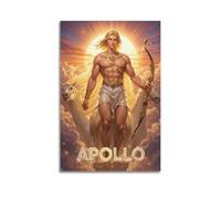 WEOFURBL Póster de arte de Dios griego del Apolo, pintura decorativa, lienzo, póster de pared e imagen artística moderna para decoración de dormitorio familiar, pósteres de 20 x 30 pulgadas (50 x 75