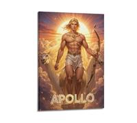 WEOFURBL Póster de arte de Dios griego del Apolo, pintura decorativa, lienzo, póster de pared e imagen artística moderna para decoración de dormitorio familiar, 40 x 60 cm