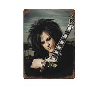 WEOFURBL Póster de guitarrista Steve Stevens para decoración de pared, arte de metal, decoración moderna de bar, 40 x 30 cm