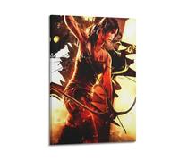 WEOFURBL Póster decorativo de Lara Croft de Tomb Raider con 3 pósteres de lienzo para pared e impresión artística moderna para decoración de dormitorio familiar, 16 x 24 pulgadas (40 x 60 cm)