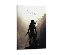 WEOFURBL Póster decorativo de Tomb Raider de Lara Croft Shadow para pared, póster de pared e impresión artística moderna para decoración de dormitorio familiar, 20 x 30 cm