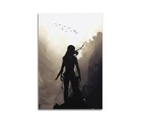 WEOFURBL Póster decorativo de Tomb Raider de Lara Croft Shadow para pared, póster de pared e impresión artística moderna para decoración de dormitorio familiar, 20 x 30 cm
