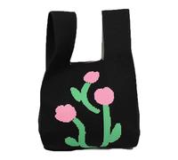 WEOKDFHA bolsas con nudo en la muñeca Bolso de mano hecho a mano, bolso de mano con nudo, bolso de muñeca for mujeres y niñas, bolsas de compras reutilizables(Cloor-07)