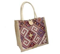 WEOKDFHA Bolsas De Lino Bolso de compras gran capacidad, bolso lino, mano for mujer, diseñador moda, práctico almuerzo Vintage(Red)