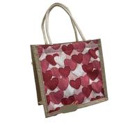 WEOKDFHA Bolsas De Lino Bolso De Lino Bolsa Almuerzo Compras Portátil Cosmética Bolsas Mujer Casuales Versátiles(C-Red-Zipper)