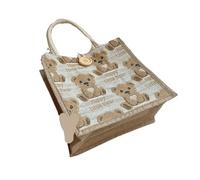 WEOKDFHA Bolsas De Lino Bolso De Lino Bolsa Almuerzo Compras Portátil Cosmética Bolsas Mujer Casuales Versátiles(B-White)