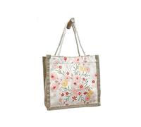 WEOKDFHA Bolsas De Lino Bolso De Lona Floral Mujer Hombro Pequeño Y Fresco Mano Moda Compras Grande for(Pink,Zipper style)