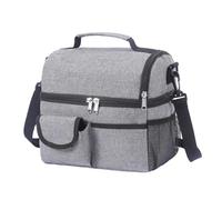 WEOKDFHA Bolsas Para El Almuerzo Bolsa térmica portátil de 10 l for el almuerzo, impermeable, for oficina, con aislamiento hielo, ideal for cenas camping(GRAY)