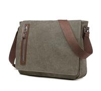 WEOKDFHA Bolso Bandolera Bolsa de mensajero for hombre, bolso hombro lona for negocios, Retro, cruzado, Vintage, informal, for viaje, oficina, bolsas portátiles(Green2)