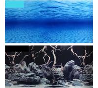 WEOKDFHA Fondo De Pecera Póster de Fondo Acuario Doble Cara, 60, 100 y 150CM Alto, Tanque Peces Roca, Pared Decorativo, Imagen Decorativa Brillante para La Decoración De Peceras(Black,60 x 30 cm)