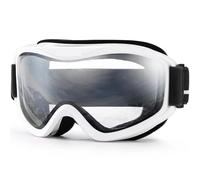 WEOKDFHA Gafas De Invierno Gafas de esquí for Hombres y Mujeres, Deportes Nieve Invierno con máscara Doble Lente antivaho Gafas Snowboard Moto para Hombres Y Mujeres(C18 White Clear)