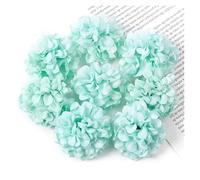 WEOKDFHA Hortensias Artificiales Cabezas de Flores Artificiales Hortensia Seda 4 cm, Falsas for decoración del hogar, Bodas, Accesorios Corona Novia DIY para La Fiesta De Bodas(Light Blue,20Pcs)