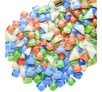 WEOKDFHA Kit Mosaico Fai Da Te 50 Uds. De piedras de mosaico coloridas cristal mezclado con forma Irregular, decoración creativa hecha a mano DIY(8)