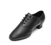 WEOKDFHA Latin Dance Shoes Man Zapatos de Baile salón Cuero Suave for Hombre, Zapatos Latino for niños, Profesor for Adultos, Jazz(3.5cm Black Matte,40)