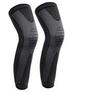 WEOKDFHA Mangas Para Piernas 1 par de rodilleras compresión deportivas for piernas completas, soporte protector(Style A-Black-2Pcs)
