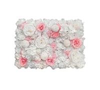 WEOKDFHA Pared De Flores Paneles de Pared con Flores Seda Rosa, Artificiales for decoración Bodas, Fiestas, hogar, Dormitorio, Fondo para Photocall(Pure White Pink)