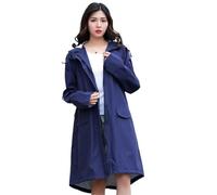 WEOKDFHA Poncho De Lluvia Poncho impermeable largo for mujer y hombre, transpirable, portátil, repelente al agua Para Senderismo(PURPLE)