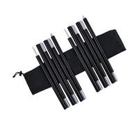 WEOKDFHA Postes para Carpas Varilla Ligera for Tienda de campaña, 1 par, 12 Secciones,8 M, 7705, Poste Lona Aluminio, Accesorios con Bolsas for Acampar al Aire Libre(Black)