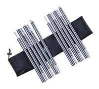 WEOKDFHA Postes para Carpas Varilla Ligera for Tienda de campaña, 1 par, 12 Secciones,8 M, 7705, Poste Lona Aluminio, Accesorios con Bolsas for Acampar al Aire Libre(Silver)