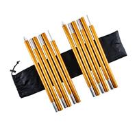WEOKDFHA Postes para Carpas Varilla Ligera for Tienda de campaña, 1 par, 12 Secciones,8 M, 7705, Poste Lona Aluminio, Accesorios con Bolsas for Acampar al Aire Libre(Gold)