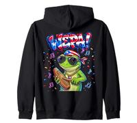Wepa Coqui Frog Puerto Rico Flag Güiro Music Sudadera con Capucha