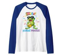 ¡Wepa! Coquí Power Fun Music Vibes Camiseta Manga Raglan