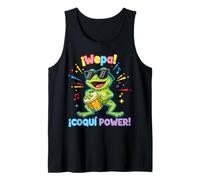 ¡Wepa! Coquí Power Fun Music Vibes Camiseta sin Mangas