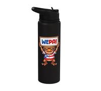Wepa Coqui Rana Cultura Puerto Rico Orgullo Puertorriqueño Stainless Steel Insulated Water Bottle