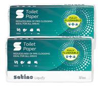 Wepa Liquify Papel higiénico autosoluble de 2 capas, 16 rollos de 250 hojas, para camping, aviones, cruceros, trenes, etiqueta europea ecológica (16 rollos)