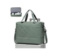WEPLAN Bolsa de Viaje 45x36x20 para Easyjet Equipaje de Mano Bolsa Fin de Semana Mujer con Compartimento para Zapatos Bolso Deporte Gimnasio Bolso Maternidad Hospital,C03-Verde Militar