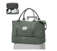 WEPLAN Bolsa de Viaje Mujer 45x36x20 Easyjet Equipaje de Mano Cabina Bolsa Fin de Semana Mujer Bolso Deporte Gimnasio Viaje con Compartimento de Zapatos Bolso Maternidad Hospital,A03-Verde Militar
