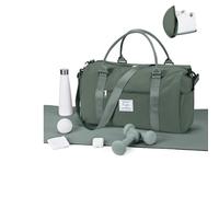 WEPLAN Bolsa Deporte Mujer Hombre Bolso de Gimnasio con Compartimento Zapatos Bolso de Viaje Mujer Bolsas de Fin de Semana Sport Gym Bag Bolsa de Mano Bolsa Travel Duffel Bag Natacion,Verde Militar