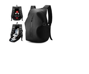 WEPLAN Mochilas de Motocicleta para Hombre Mujer Mochila para Casco Mochila Moto Impermeable Rigida Hombre Bolsa Porta-Cascos Motorista Correa Transporte Casco Mochila Motocross,Negro