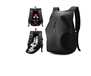 WEPLAN Mochilas de Motocicleta para Hombre Mujer Mochila para Casco Mochila Moto Impermeable Rigida Hombre Bolsa Porta-Cascos Motorista Correa Transporte Casco Mochila Motocross,Negro L