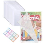 Weploda 10 Piezas A4 Libros Escolares y Cubiertas del Libros, Cubiertas Protectoras Libros Cuadernos, Fundas de Libros Transparentes, Cuadernos Ejercicios, Regalos temporada escolar para libros