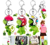 Weploda 3 Piezas Llavero de Tortuga de Peluche, Llavero peluche tortuga 10cm, Llavero Tortuga de Peluche Verde, Llavero de felpa con muñeco de tortuga, decoración de mochila