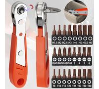 Weploda Juego de Mini Trinquete Magnético, Destornillador de Carraca Reversible 110 mm, 1/4 Pulgadas, para Gadgets y Automóviles