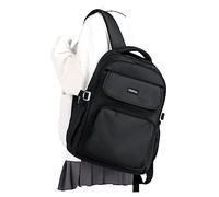 WEPOET Mochilas negras para la escuela, bolsa impermeable para adolescentes, niños y niñas, mochila de viaje para hombres y mujeres, a1-Negro