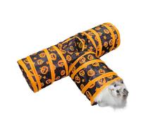 Weppduk Juguete túnel para gatos, túnel para gatos de interior,Juguete para gatos con túnel de actividad plegable | Juguetes de ejercicio para gatos con modelo de calabaza para ejercicios en