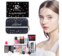 Weppduk Kit de maquillaje completo, kit de maquillaje para principiantes | El paquete de maquillaje de 27 piezas incluye lápiz labial de sombra de ojos | Equipo cosmético multiusos del maquillaje del