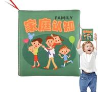 Weppduk Libros de tela para bebés, libro de tela suave y colorida, libros de tela suave, libros de tela suave para despertar curiosidad, bebés de 9 meses, mejora la observación,