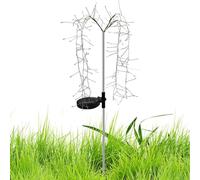 Weppduk Luces solares de luciérnaga para camino, 160 luces LED de hadas que se balancean solares, luces de luciérnaga para exteriores, impermeables, decorativas, lámpara de paisaje solar para