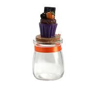 Weppduk Tarro de para dulces con tapa, botes de almacenamiento de alimentos de Halloween con tapas, botes de almacenamiento de alimentos, tarro decorativo de almacenamiento de Halloween, lata