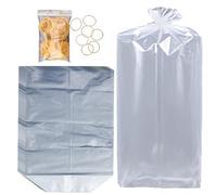 Weqizuerqi 50 Bolsas de Transporte de Peces de 30 x 52 cm, para Transportar Peces, Fondo Cuadrado, Transparente, a Prueba de Fugas, para tránsito, Tropical, Marino, koi, Dorado